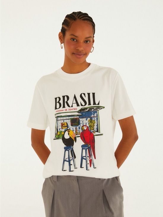 FARM Rio Tops - FARM Rio Graphic Tee 'Brasil'